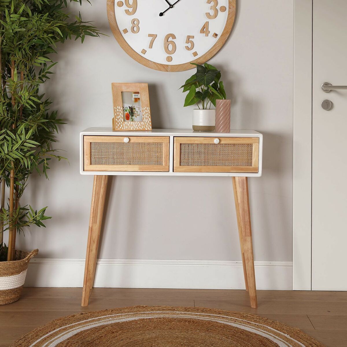 Preproga Versa Črte Ø 120 cm Ratan Juta